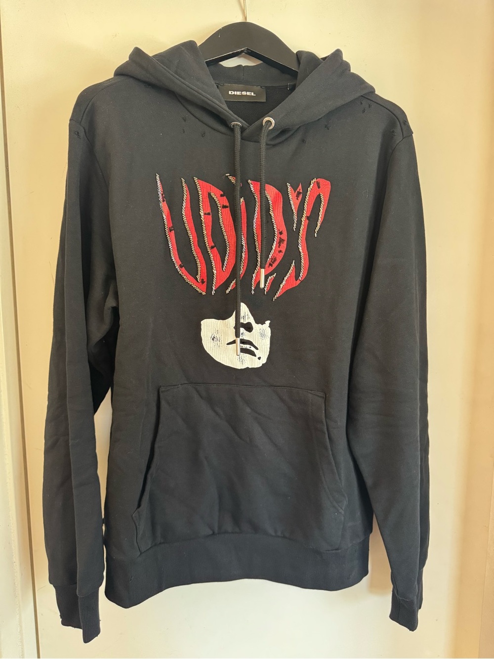 Diesel Black beaded embellished VOIDS Hoodie